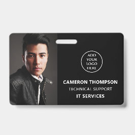 現代の写真付きID スタッフ名 職務 会社ロゴ バッジ