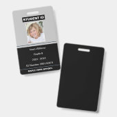 現代の写真学校生徒IDカード バッジ (正面＆裏面)