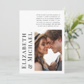 現代の写真投稿挙式後の披露宴 招待状 (スタンド正面)