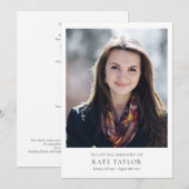 現代の写真葬儀 追悼式 生涯の記念祭 プログラム (正面/裏面)