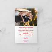  現代の写真 ウェディング サンクス ミニサイズ サンキューカード (内部)