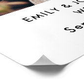 現代の写真 ウェルカム ネームズ ウェディング ポスター (角)