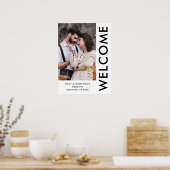 現代の写真 ウェルカム ネームズ ウェディング ポスター (キッチン)