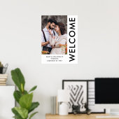 現代の写真 ウェルカム ネームズ ウェディング ポスター (ホームオフィス)