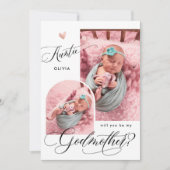 現代の写真 ゴッドマザーへの提案 招待状 (正面)