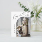 現代の写真 卒業パーティー招待状 ポストカード (スタンド正面)