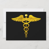 現代の写真MD医師卒業パーティー 招待状 (裏面)