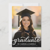 現代の医科大学卒業写真 卒業式 招待状 (裏面)