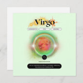 現代の十二星座・乙女座の名言 地のエレメント 招待状 (正面/裏面)