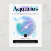 現代の十二星座 水瓶座 引用 エアエレメント ポストカード (正面)