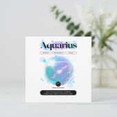現代の十二星座 水瓶座 引用 エアエレメント 招待状 (スタンド正面)