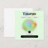 現代の十二星座 牡牛座の名言 地のエレメント 招待状 (正面/裏面)