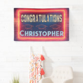 現代の卒業おめでとうバナー 横断幕 (インサイチュ)