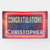 現代の卒業おめでとうバナー 横断幕 (横)