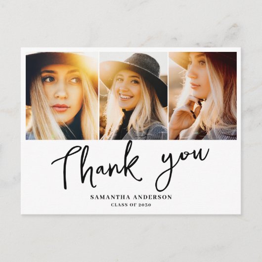 現代の卒業お礼メッセージ ポストカード (正面)