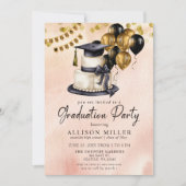 現代の卒業お祝い写真 卒業 招待状 (正面)