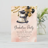 現代の卒業お祝い写真 卒業 招待状 (スタンド正面)