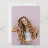 現代の卒業お祝い写真 卒業 招待状 (裏面)