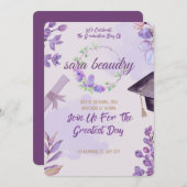 現代の卒業カード 招待状 (正面/裏面)