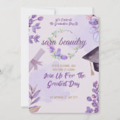 現代の卒業カード 招待状 (正面)