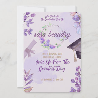 現代の卒業カード 招待状