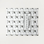 現代の卒業クラス CLASS OF 20XX パターン写真撮影 タペストリー (正面(横))