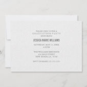 現代の卒業パーティー招待状 招待状 (裏面)