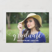 現代の卒業パーティー招待状 招待状 (正面/裏面)