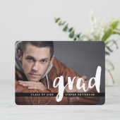 現代の卒業写真パーティー | 発表 招待状 (スタンド正面)