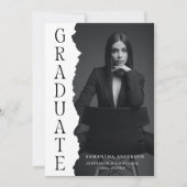 現代の卒業写真マガジン 卒業パーティー 招待状 (正面)