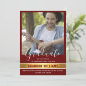 現代の卒業写真発表＆パーティ招待 案内状 (スタンド正面)