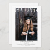 現代の卒業写真 グラデュエーション 招待状 (正面/裏面)