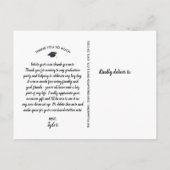 現代の卒業写真 卒業パーティー お礼 ポストカード (裏面)