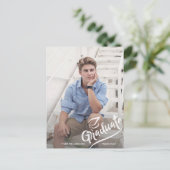 現代の卒業写真 卒業パーティー お礼 ポストカード (スタンド正面)