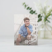 現代の卒業写真 卒業パーティー 感謝 ポストカード (スタンド正面)