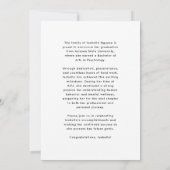 現代の卒業写真 卒業発表 招待状 (裏面)