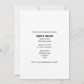 現代の卒業写真 科学学士 招待状 (裏面)