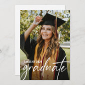 現代の卒業写真 科学学士 招待状 (正面/裏面)