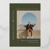 現代の卒業写真 箔招待状 (正面)