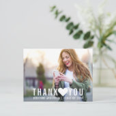 現代の卒業感謝のハート ポストカード (スタンド正面)