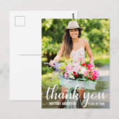 現代の卒業感謝写真カード(白い裏面) ポストカード (正面/裏面)