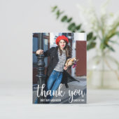 現代の卒業感謝写真(裏面白) ポストカード (スタンド正面)