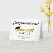 現代の卒業生おめでとう卒業 カード (黄色い花)