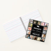 現代の卒業記念17枚の写真コラージュ記念品 客  ノートブック (内部)