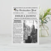 現代の双子 卒業新聞 高校 招待状 (スタンド正面)