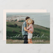 現代の可愛い結婚式更新写真発表 案内状 (正面/裏面)