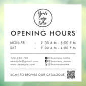 現代の営業時間QRコードロゴ連絡先情報 ウィンドウサイン (シート3)