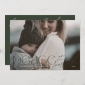 現代の地球の平和 大きな写真 宗教的 シーズンカード (正面/裏面)