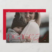 現代の地球の平和 大きな写真 宗教的 シーズンカード (正面/裏面)