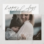 現代の地球の平和 大きな写真 宗教的 シーズンカード (正面/裏面)